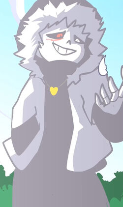 I Don't remember who requested him, but here he is. Cross Sans