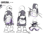 The official concept art of Cross (with his tattered uniform)