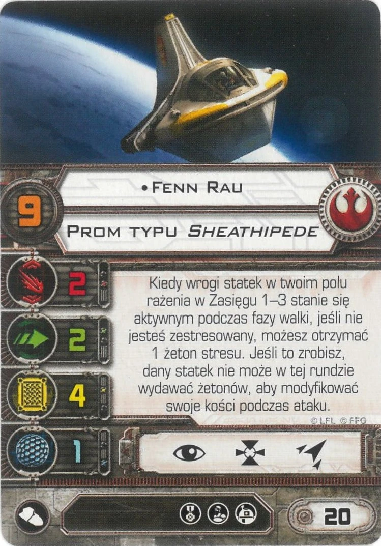 Fenn Rau (Sheathipede) | X-Wing Figurkowa Wiki | Fandom