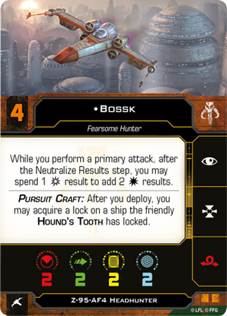 Bossk (Z-95-AF4 Headhunter) | X-Wing Miniatures: Second
