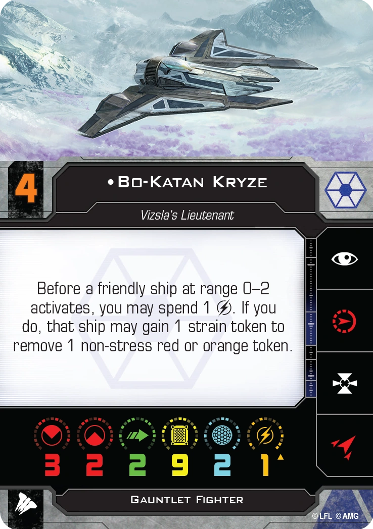BoKatan Kryze (Gauntlet Fighter/Separatist) XWing Miniatures