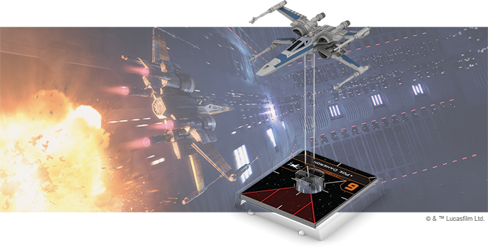 Star Wars X-Wing Miniatures Game Poe Damerons’s T-70 X-Wing Fighter Miniature 