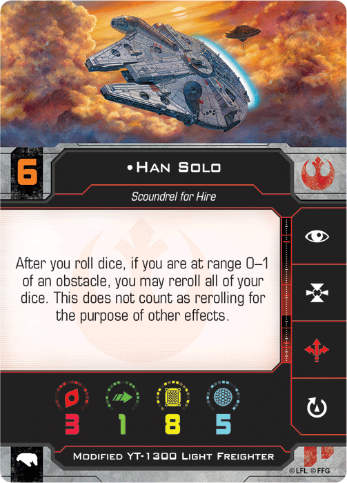 Star Wars X-Wing Miniatures Modification 1st Edition Cards 
