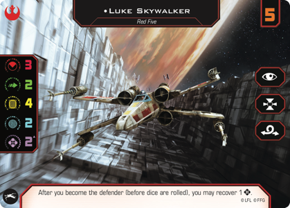Star Wars X-wing Luke Skywalker Red Five GenCon 2018 Exclusive Full Art 