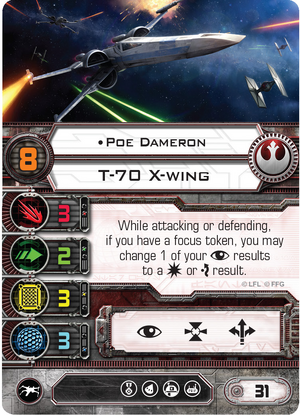 Poe Dameron has a primary weapon value of "3".