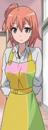 Yui wears an aprons when Yukino teaches Yui how to make cookies.