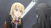 Yumiko angry and jealous at Yukino after hearing rumors of Hayato looking at Yukino.
