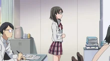 Meguri silent as Minami dumps her work on Yukino