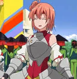 Yui wore this outfit in an event created by Yoshiteru based on the Battle of Kōnodai during the Sports Festival. It seems to be a parody of one of Saber's alternate outfits from "Fate/Unlimited Codes" called "Saber Lily".