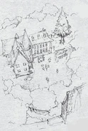 Grace Field house from a bird's-eye-view.