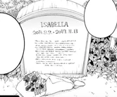 Isabella's tombstone.