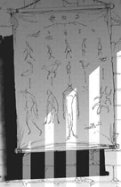 A tapestry from  depicting Demon evolution.