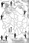 Map of the underground tunnels leading outside the shelter