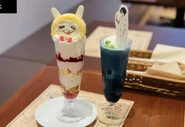 Little Bunny Cake Roll and Ray's Blueberry & Cassis Soda Float