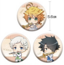 Norman The Promised Neverland Anime Fairy Tale Pin Back Button Badge