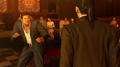 Majima encounters the drunk customer