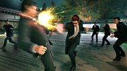 Kiryu fighting with the Yakuza style