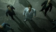 Shindo ambushing Kazuma Kiryu at the Serena Backlot.