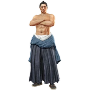 Full-body Ryu Ga Gotoku Ishin! render of Takechi at his dojo