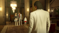 Nishiki less blame Yumi for hating him,front of Kiryu and Haruka