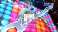 Early screenshot showing gameplay of the disco mini-game.