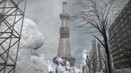 TV tower, displaying a temperature of -5 °C (23 °F).