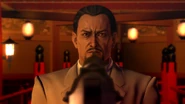 Majima aiming at Sera