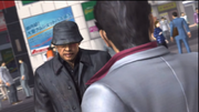 Homeless Hamazaki meets Kiryu