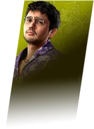 Tomizawa's Battle Victory screen in his Hawaii attire.
