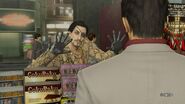 Majima outside M Store in Majima Everywhere.