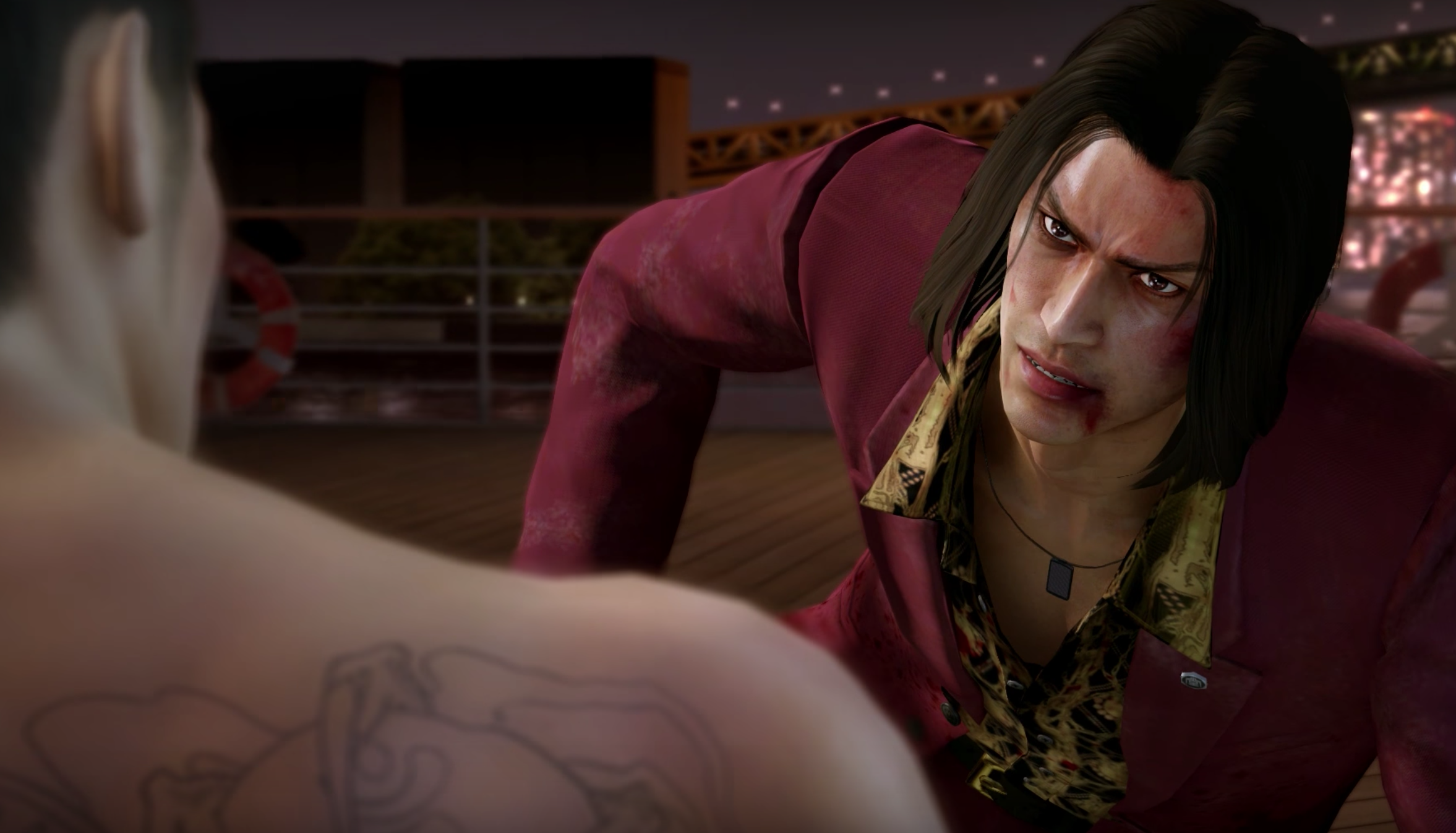 Kiryu saw Ichiban. He reminded him of nishiki, so he took his