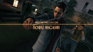 Higashi's boss fight title card in Judgment