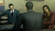 Kiryu tells Kashiwagi and Nishiki about his decision 