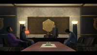 Dojima lieutenants have a meeting with Sohei and Lao Gui