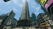 Millennium Tower, with Kamurocho Hills under construction in the background.