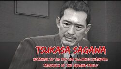 Tsukasa encara um Yakuza de igual pra igual