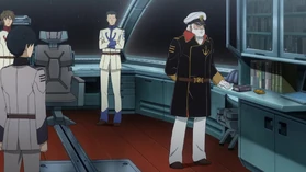 Okita wonders on the Iscandarians' true intentions