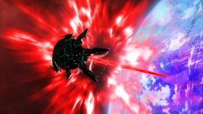 Gorba fires his gravitational cannon