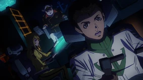 Okita in command in the CIC during Operation M2