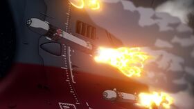 Yamato fires torpedos