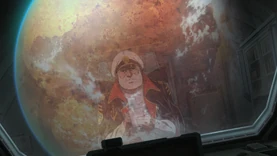 Okita gives one last look at the Earth before dying