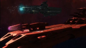 The Deusura III and the , two battleship-carriers