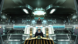 Standing in command of Andromeda.