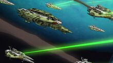 Gatlantis Fleet hand drawing