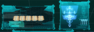 Screen showing the name and blueprints of the cluster bomb unit