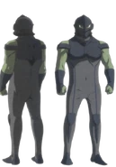 Match uniform [38] , worn during training exercises. It could be gray or brown.