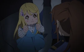 Sasha pouts to Kiryu