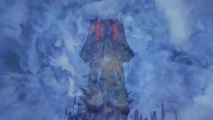 The Ark's castle tower, shrouded in its gaseous cover