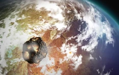 Earth under bombardment following its early victory.