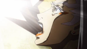 The supposedly emotionless Saberah screams in terror